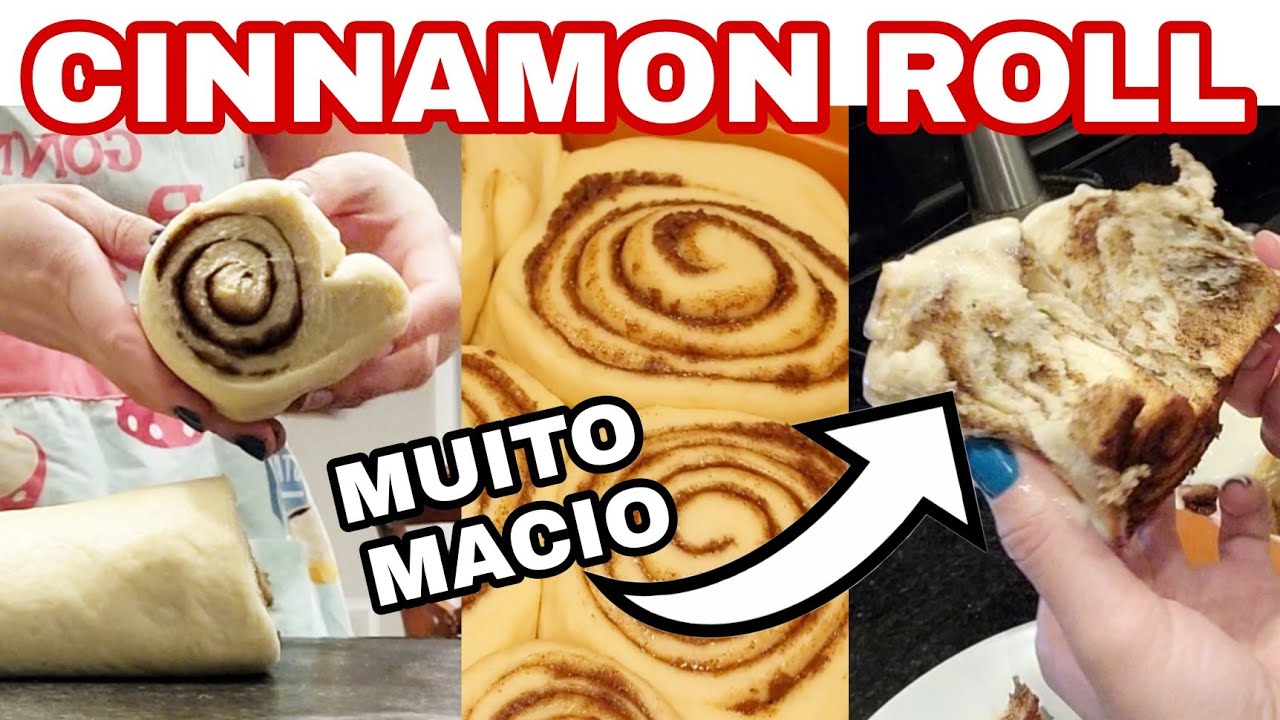 RECEITA AMERICANA FAMOSA, FACIL E DELICIOSA : CINNAMON ROLL (PÃO DE CANELA)