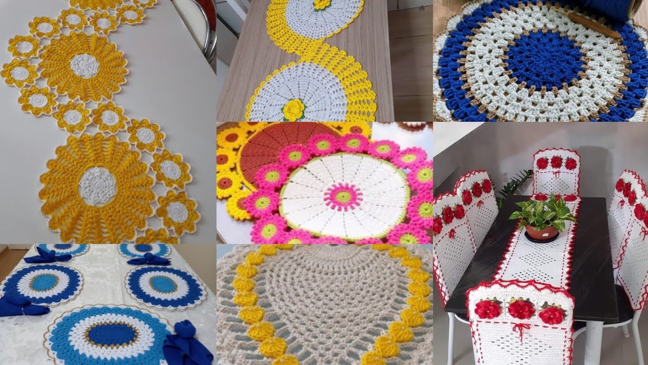 Beautiful crochet table runners and mats new design ideas 2026//very beautiful crochet table runner 