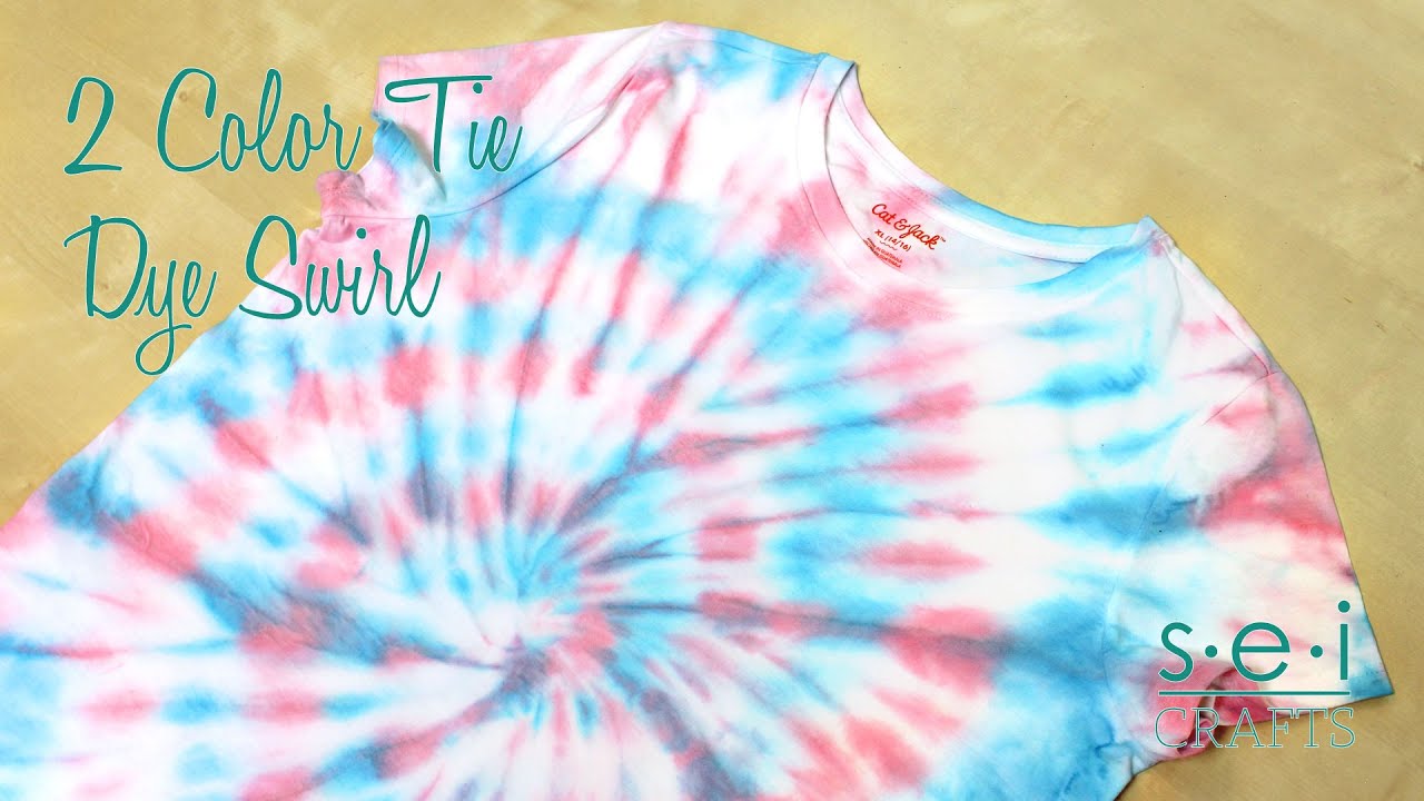 Make a 2-Color Swirl Tie Dye Shirt the Easy Way
