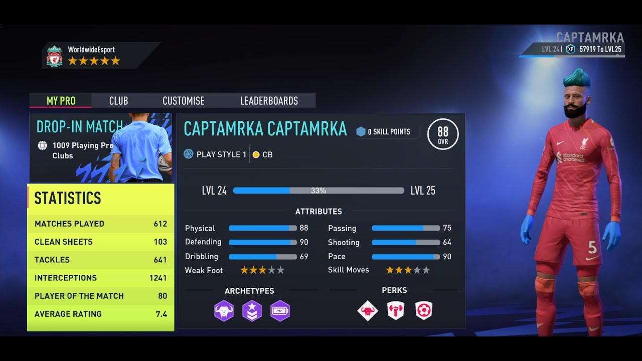 BEST CB BUILD PERKS and ARCHETYPES USED! FIFA 22 Pro Clubs CB Build