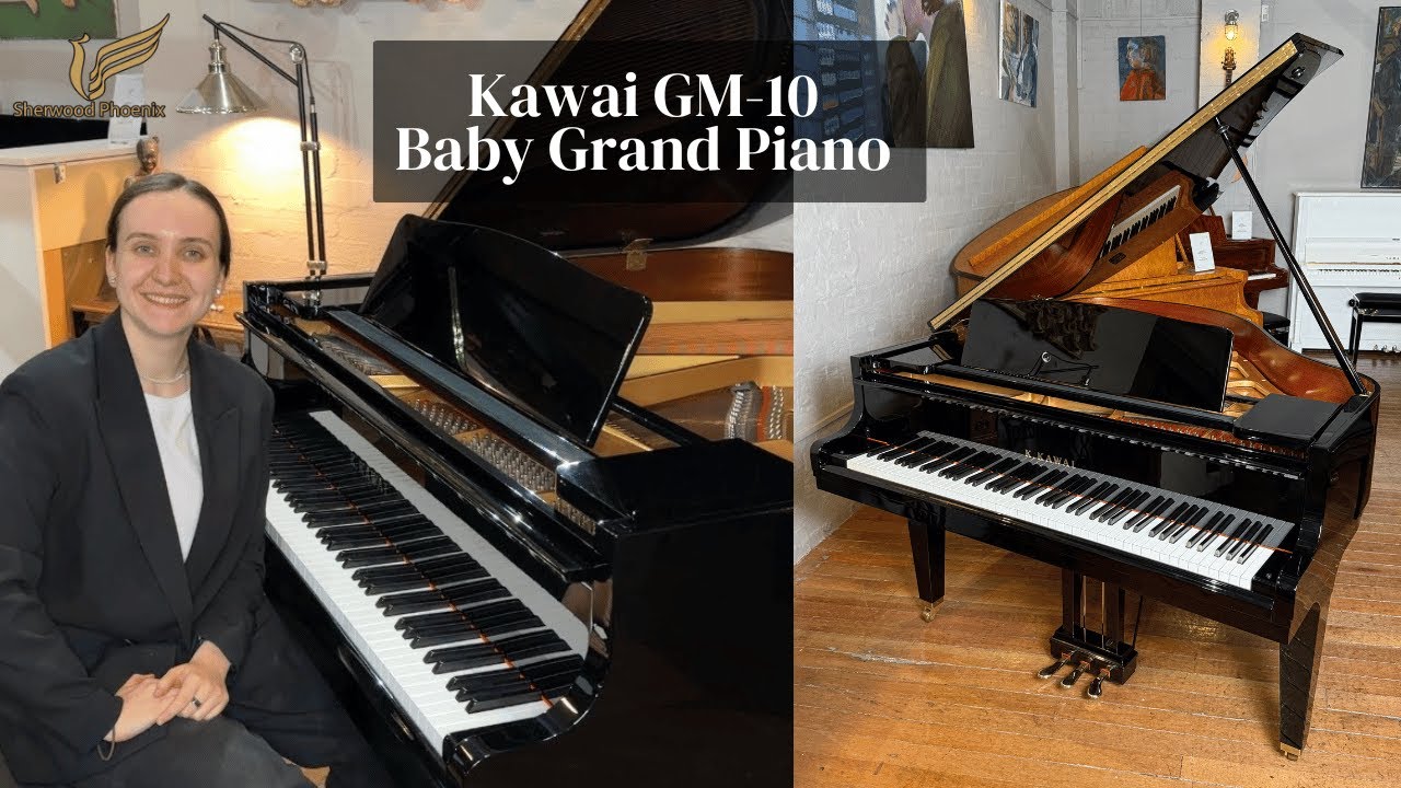 Рояль Kawai GM-10 Baby Grand Piano, черный, полиэстер | Обзор и демонстрация | Sherwood Phoenix P...