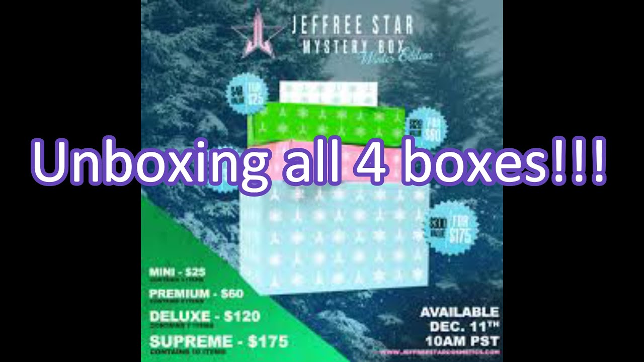Jeffree Star Winter Mystery Boxes 2020 - I have all FOUR!