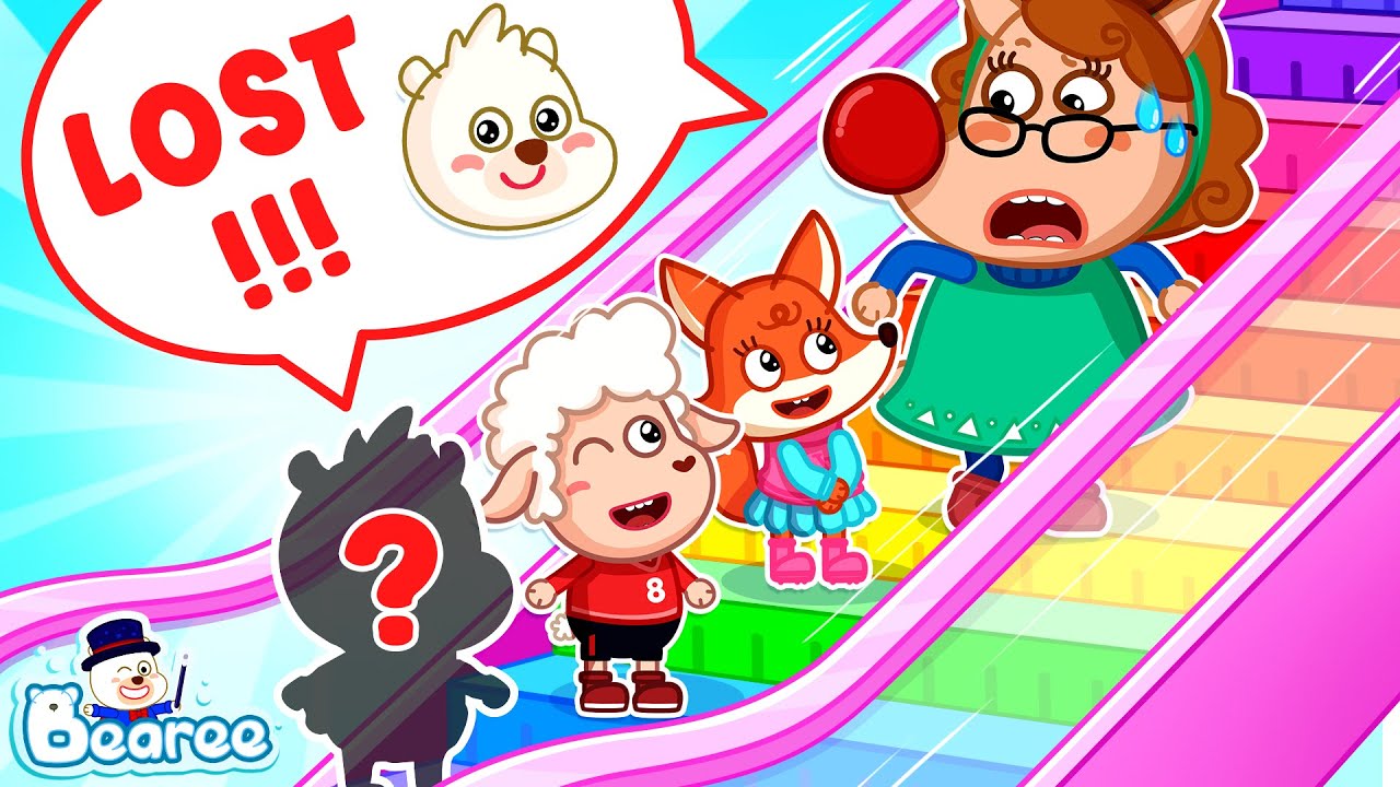 Teacher! Bearee Got Lost on the Escalator | Kids Safety Tips | Educational Cartoon |Bearee Kids Show