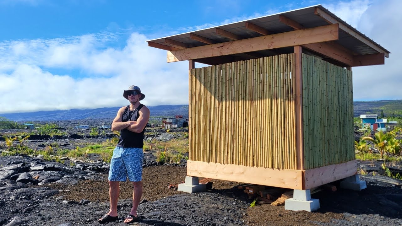 Building a Tiny Lava Cabin on The Big Island of Hawaii