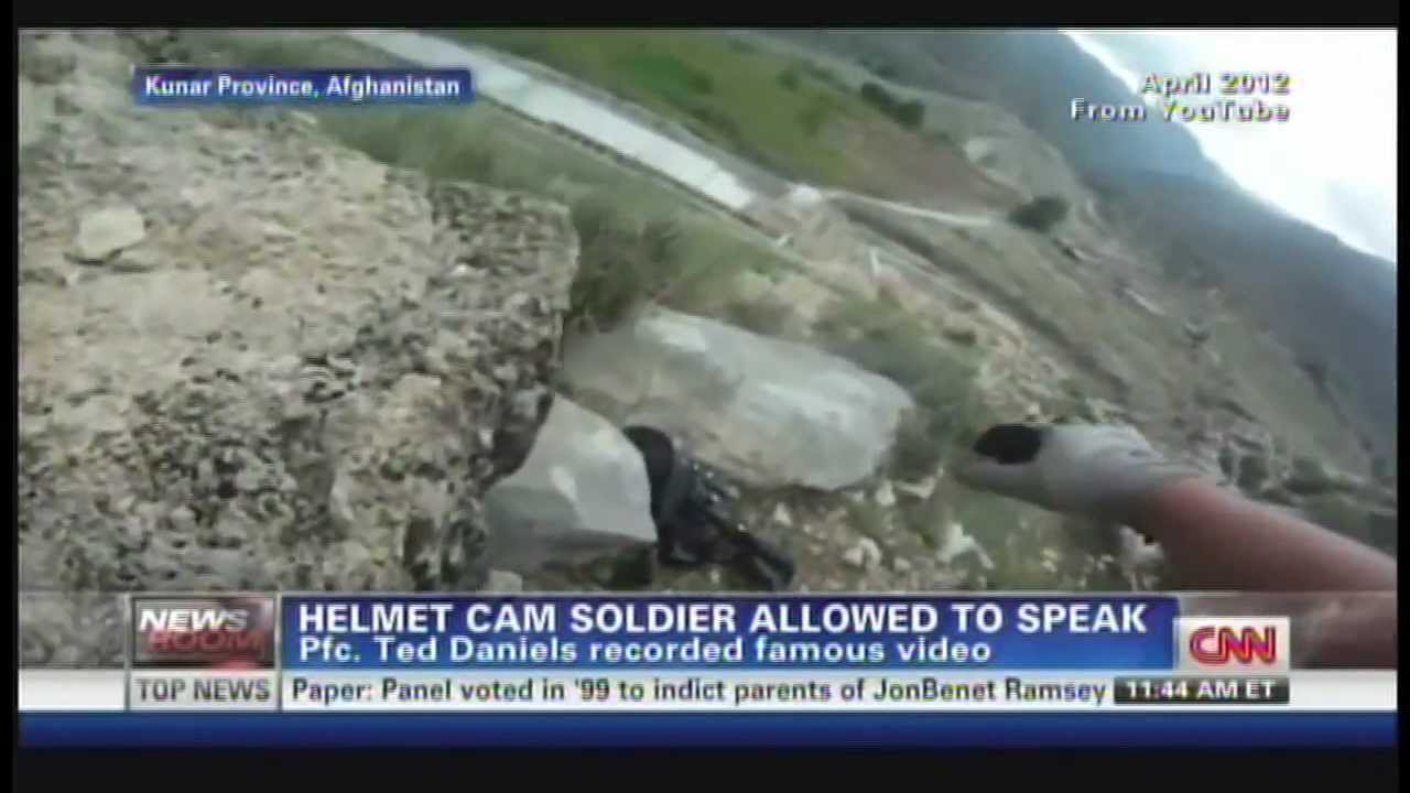 PFC Ted Daniels helmet cam soldier allowed to speak (January 29, 2013)