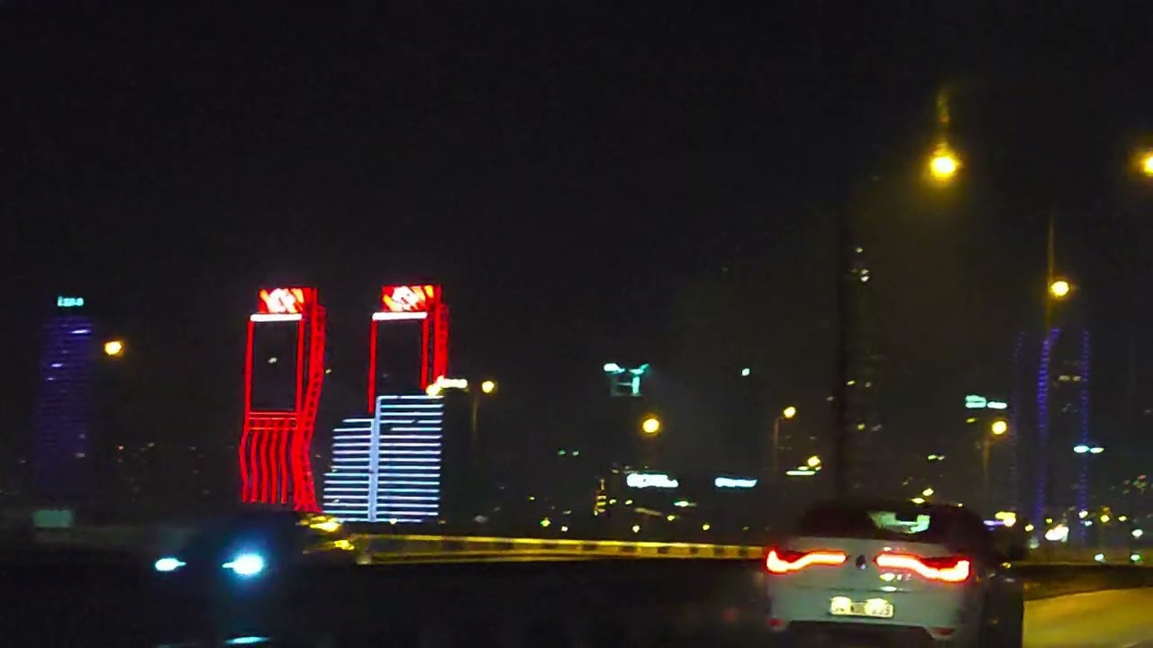 #driving#izmir#türkiye #trip #travel #building #night #street #streetview