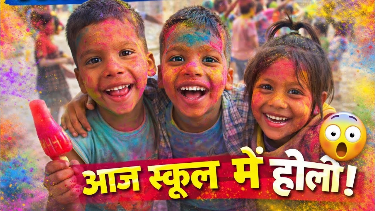 स्कूल में दोस्तों के साथ होली 2026 🔥#trending #viral #youtube #vlog 