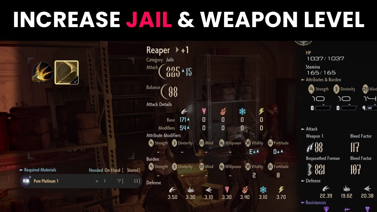 How to increase your Jail level and upgrade your weapons - Code Vein 2