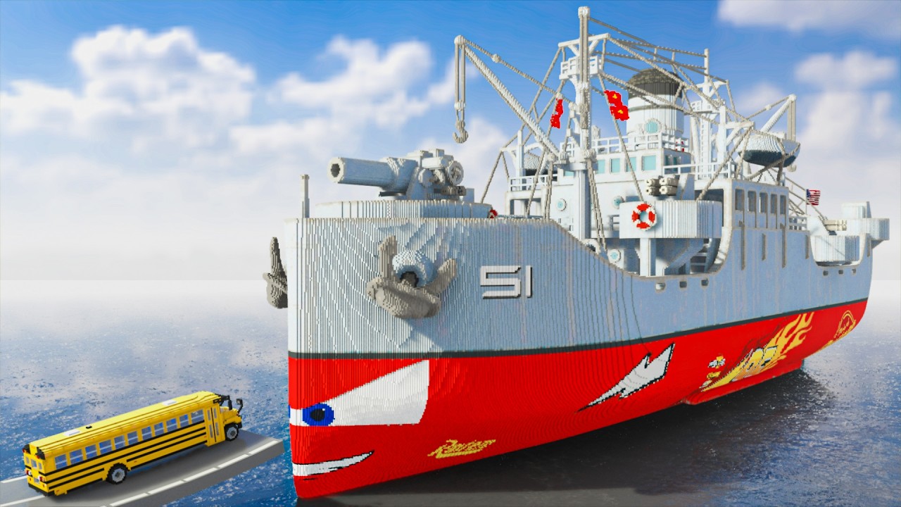 Cars vs Battleship Lightning McQueen | Teardown