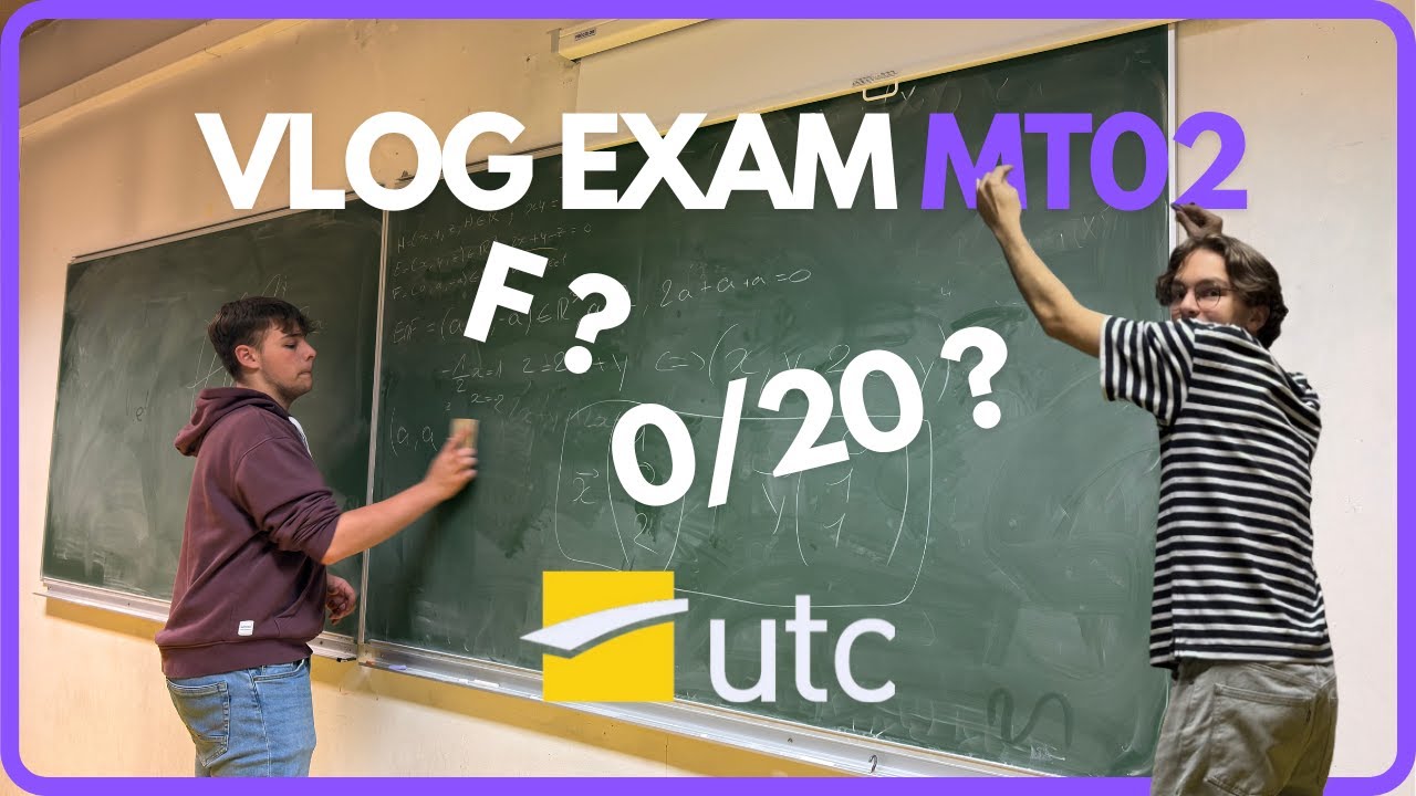 VLOG UTC - PREMIER test de MATHS : Bient&ocirc;t &agrave; la RUE ? (MT02 A25)
