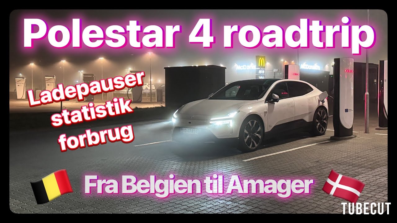 Polestar 4 - Vinter roadtrip. Belgien til Amager