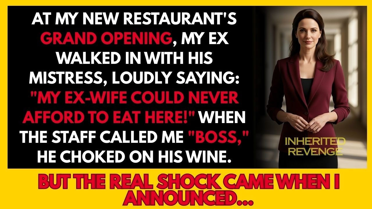 My Ex-Husband Brought His Mistress To My Restaurant's Opening - Neither Knew I Was The Owner
