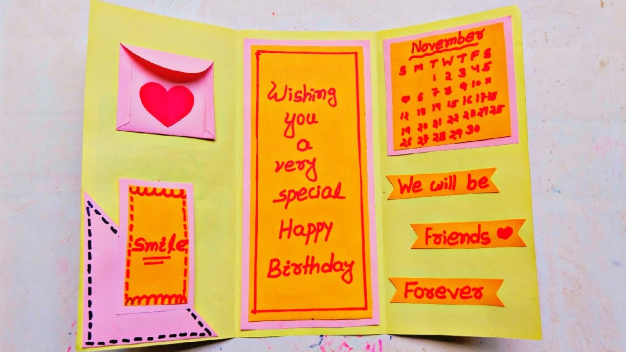 How To Make Special Birthday Card For Best Friend // DIY Birthday Card