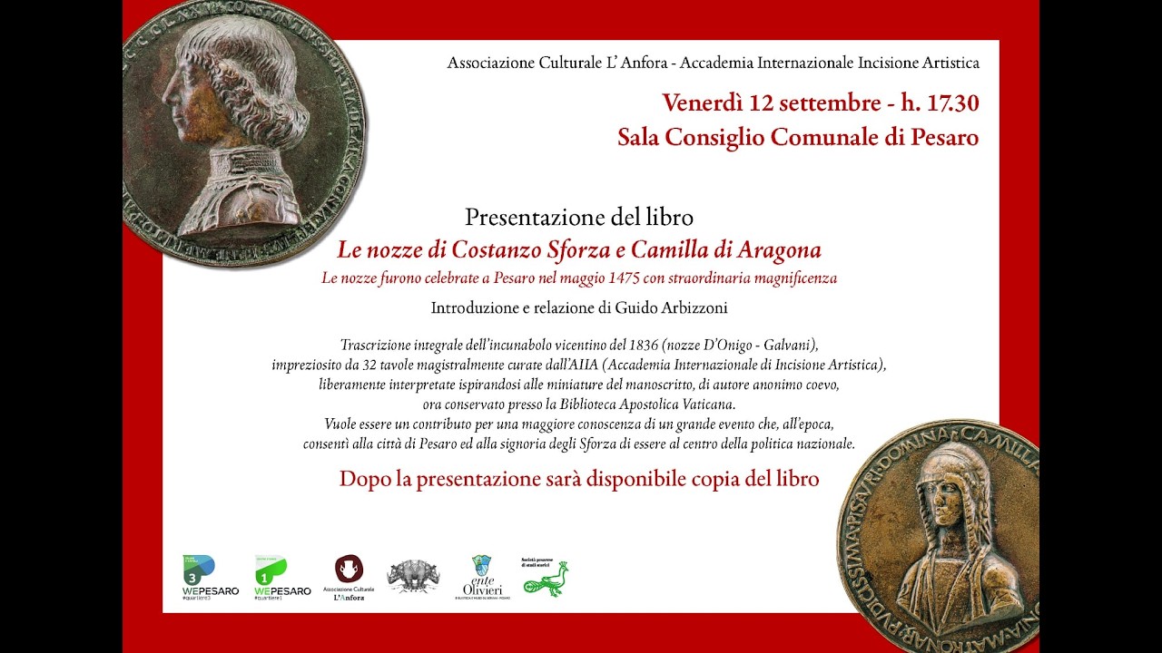 Presentazione del libro: Le nozze di Costanzo Sforza e Camilla di Aragona
