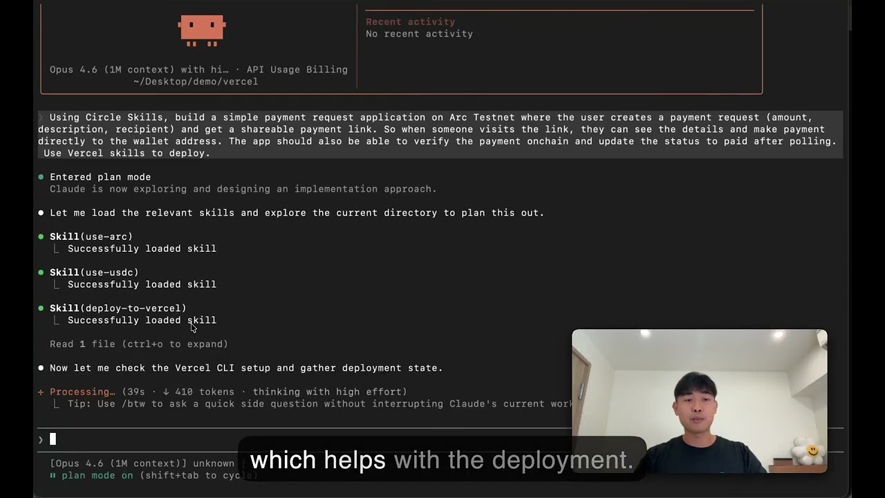 From Prompt to Deployment with Circle Skill and Vercel Skills