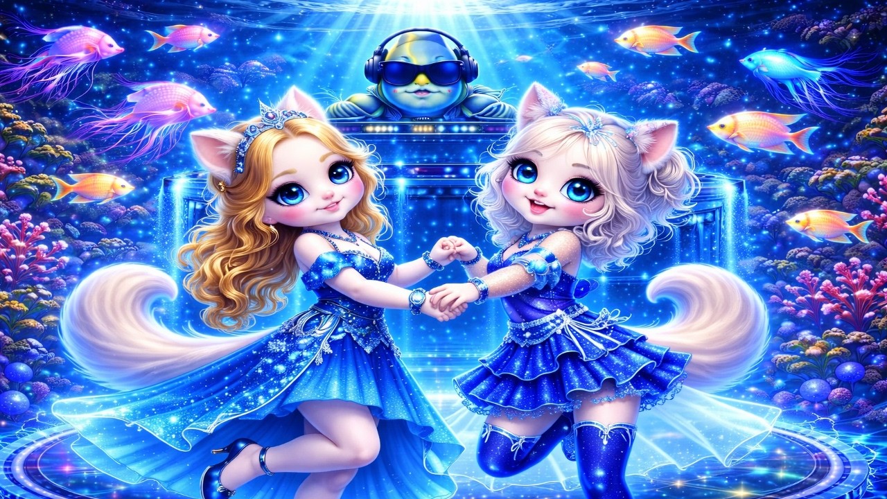Magical Underwater Dance Show ✨🌊 | Cat Girls DJ Stage