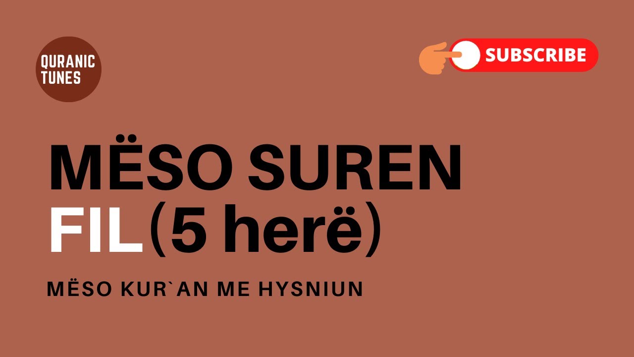 Sure Fil - 5 herë - Mëso Kur'an me Hysniun