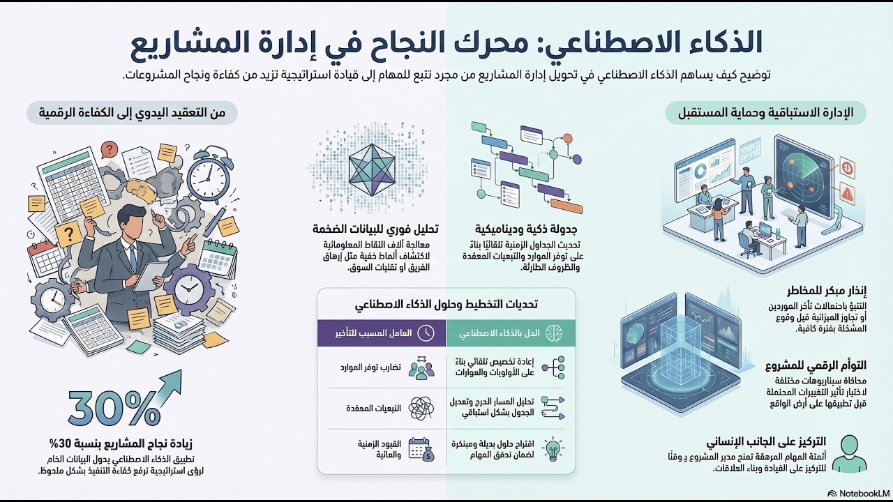 كيف يعزز الذكاء الاصطناعي إدارة المشاريع بفعالية؟ | Artificial Intelligence in Project Management