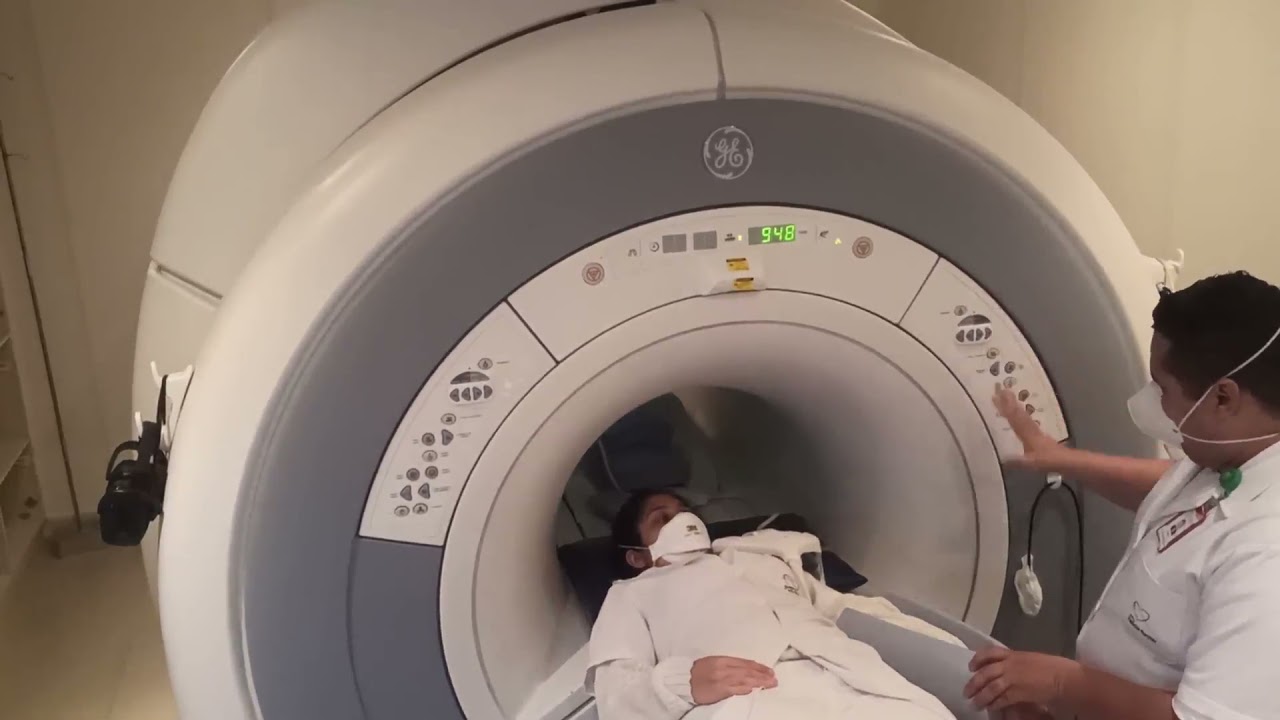 Posicionando exame de Ombro - RM GE Optima