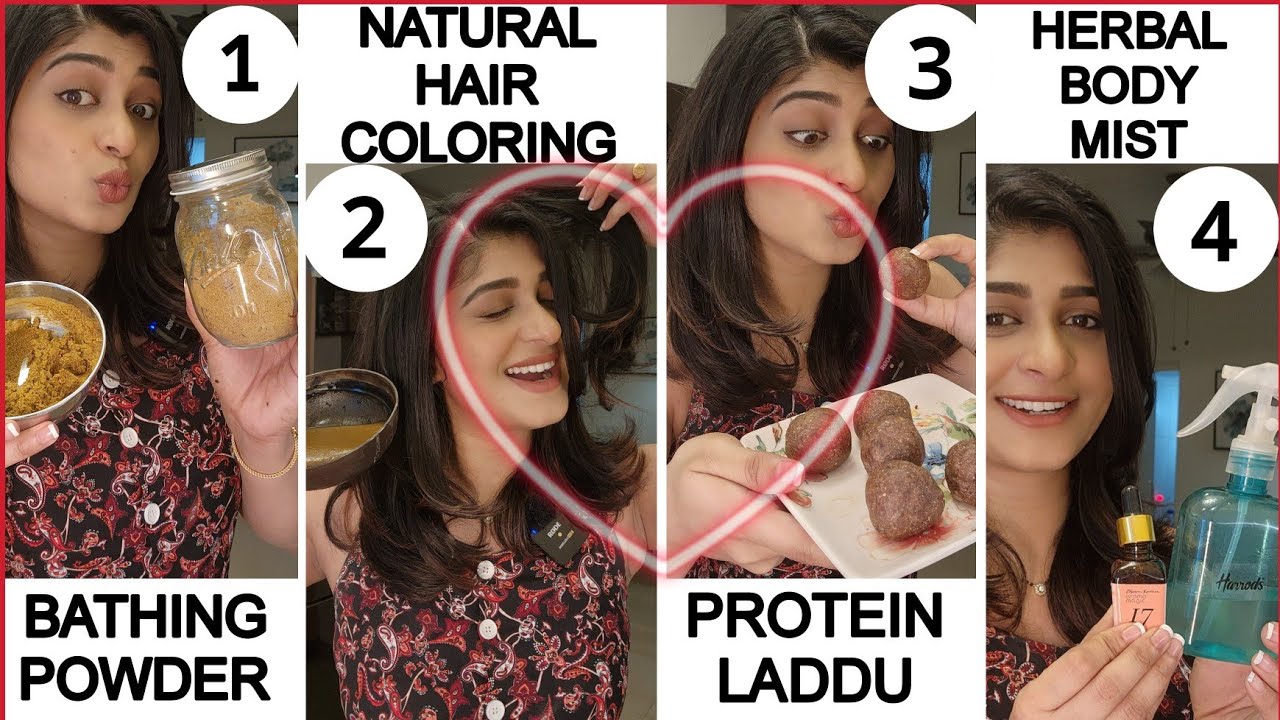 👉🏻 ನೈಸರ್ಗಿಕ ಸ್ನಾನದ ಪುಡಿ||ಬಿಳಿ ಕೂದಲಿಗೆ ಮೆಹಂದಿ ಪೇಸ್ಟ್|| ಪ್ರೋಟೀನ್ ಲಡ್ಡು ||ಹರ್ಬಲ್ BODYMIST