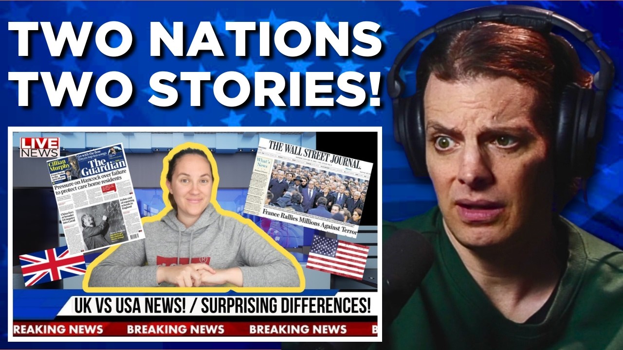 American Reacts to British vs USA News / Are Americans Uneducated!
