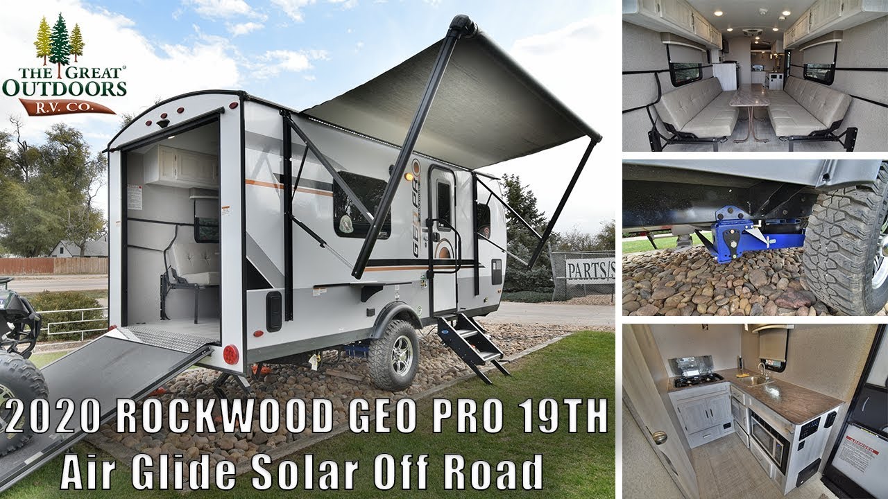 UPDATED 2020 Rockwood 19TH Geo Pro Air Glide AZDEL Solar Off Road Travel Trailer Colorado Dealer