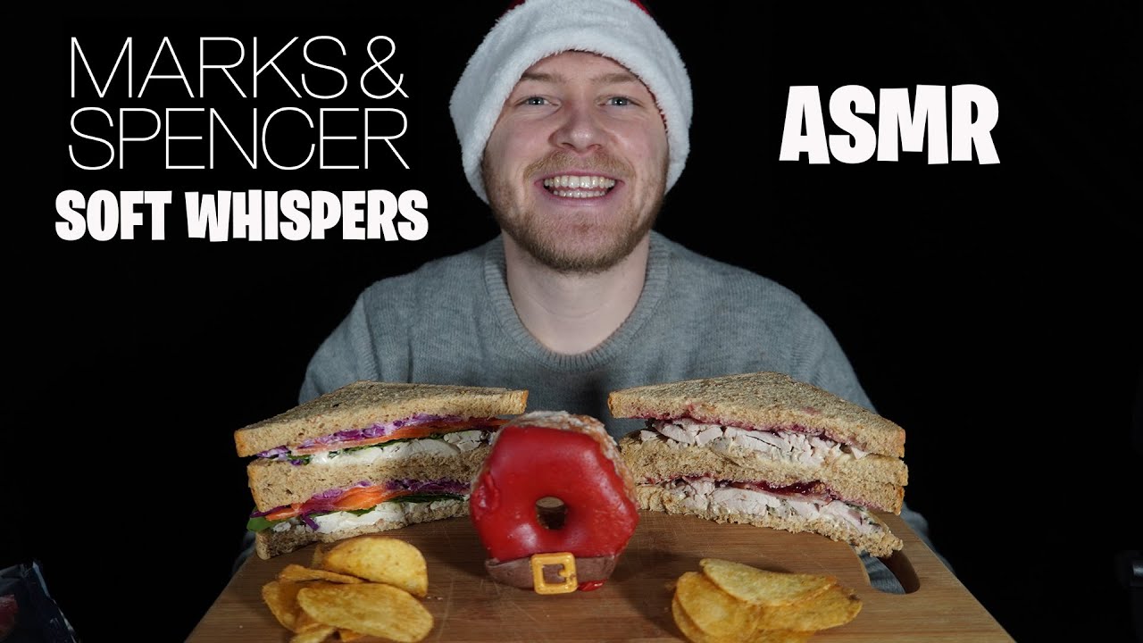 ASMR: LUNCHTIME WITH ME - FESTIVE SANDWICH - MUKBANG - SOFT WHISPERS