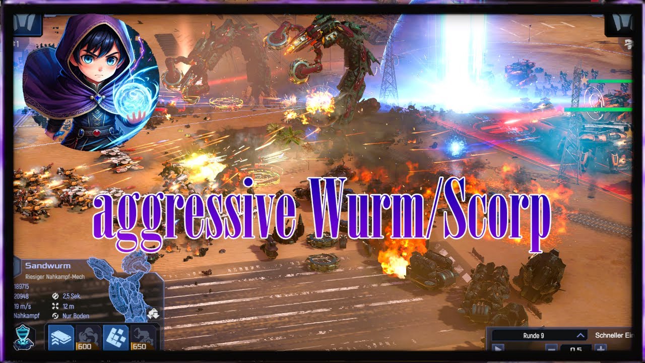 Aggressive Wurm/Scorp-Paarung vs Raiden & Elite Marksman | Mechabellum 1v1 [REPLAY]
