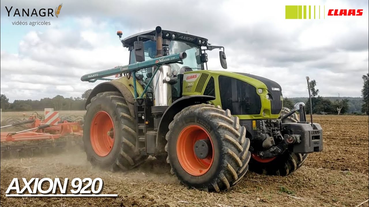 🇫🇷JE TEST CE CLAAS AXION 920 AU DECHAUMAGE AVEC LE GPS💨