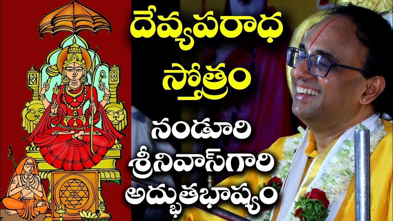 శ్రీ ఆదిశంకరాచార్య విరచిత దేవ్యపరాధ క్షమాపణ స్తోత్రం|| శ్రీ నండూరి శ్రీనివాస్ గారి భాష్యం