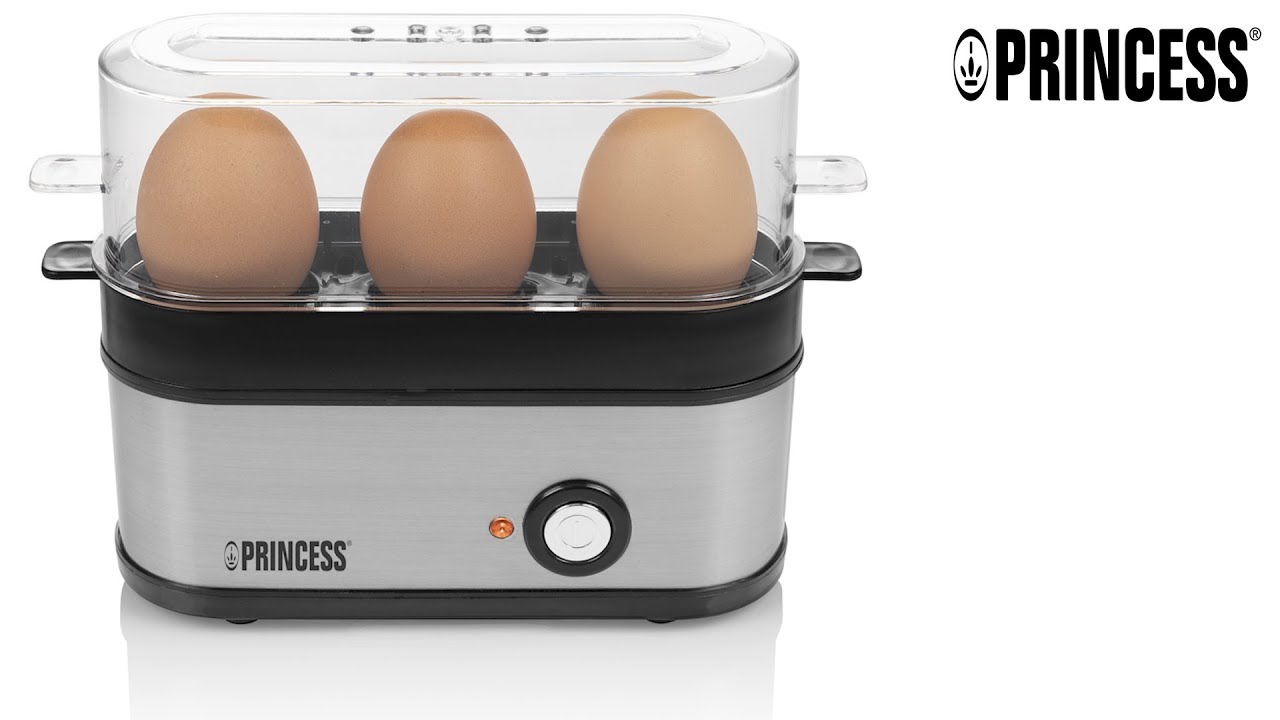 Princess 262043 Egg Boiler &ndash; Suitable for 3 eggs &ndash; Stainless Steel