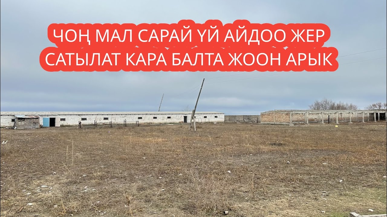 ЧОҢ МАЛ САРАЙ ҮЙ АЙДОО ЖЕР САТЫЛАТ КАРА БАЛТА ЖООН АРЫК 2023