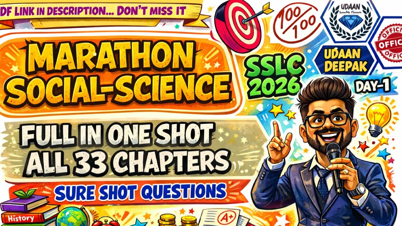 10th SSLC 2026 SOCIAL-SCIENCE ALL 33 CHAPTERS MARATHON SURE SHOT QUESTIONS