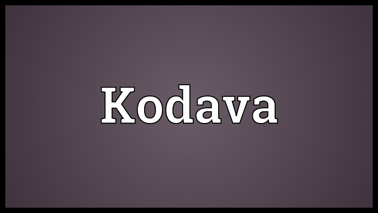 Kodava Meaning