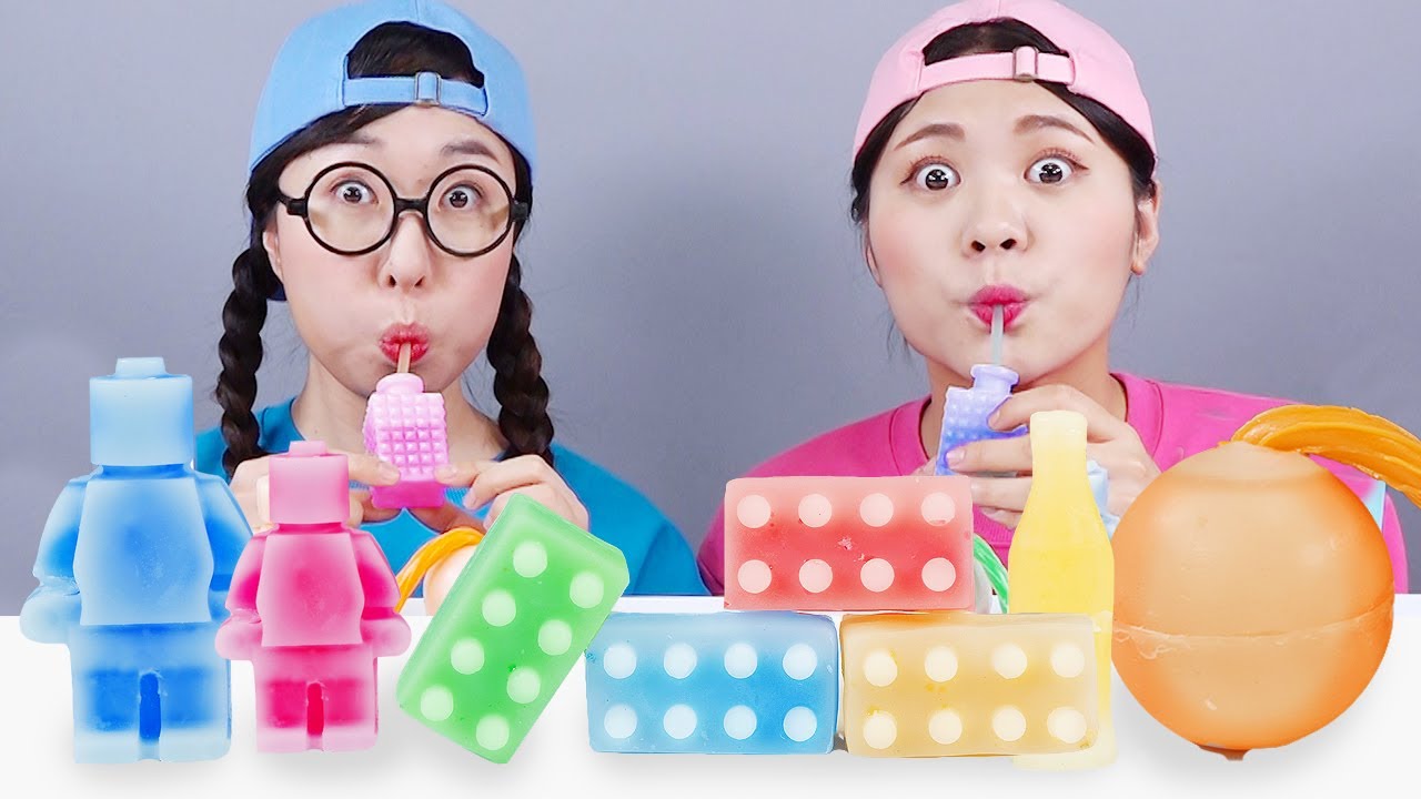 Wax Bottle Rainbow Dessert NIK-L-NIP Mukbang DONA