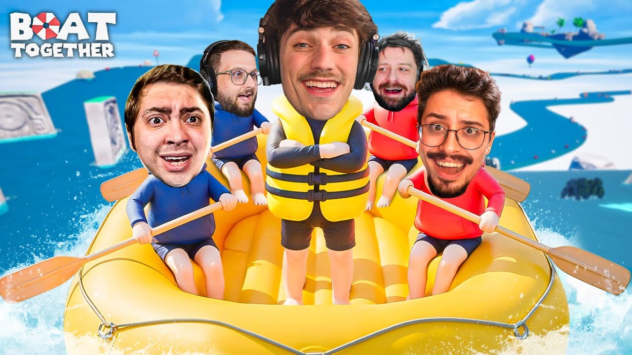 8 AMIGOS REMANDO O MESMO BARCO | Boat Together #2