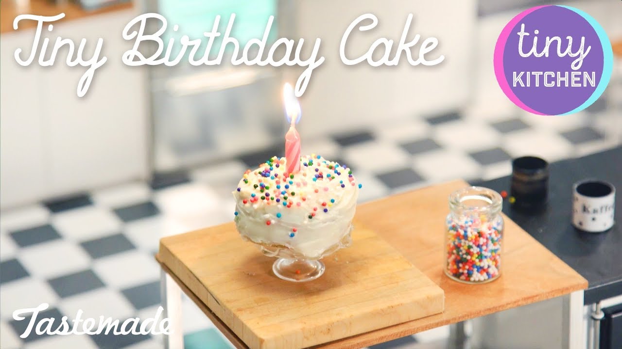 Tiny Rainbow Birthday Cake I Tiny Kitchen