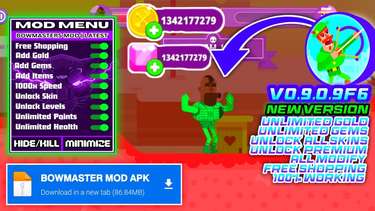 Bowmasters Mod Apk 10.1.2 New 2026 - Unlimited Everything & Unlock All Characters
