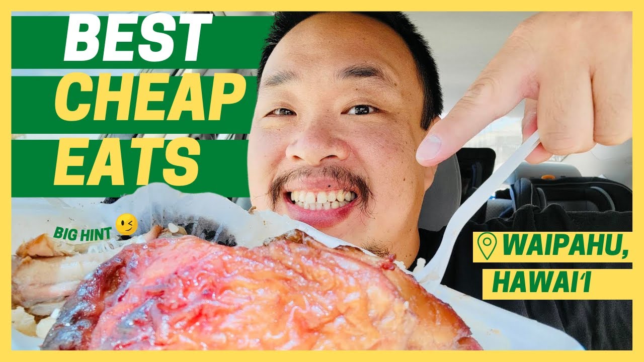 The BEST HUGE CHEAP EATS Hidden Gem Plate Lunch in Waipahu Hawaii