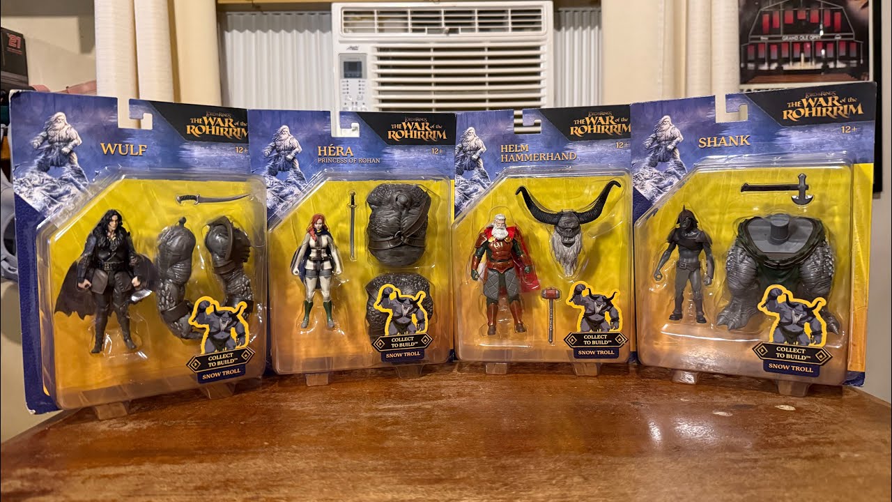 The War of The Rohirrim 4 Pack Action Figures & Build A Figure Troll Action Figure Unboxing & Review