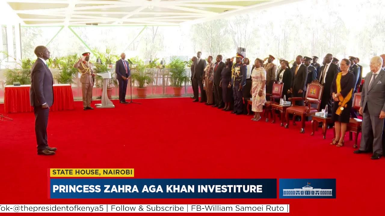 Investiture of Honour to Princess Zahra Aga Khan, State House, Nairobi