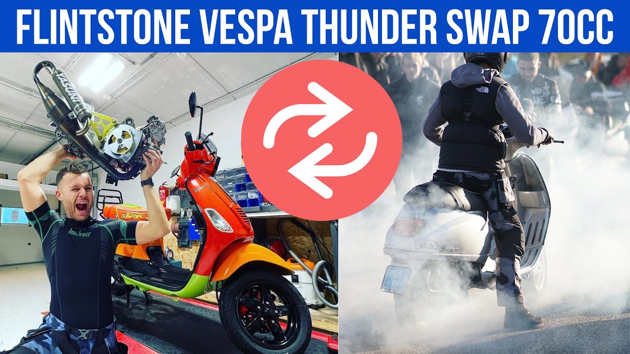 FLINTSTONE VESPA SWAP THUNDER 70CC | EP. 1