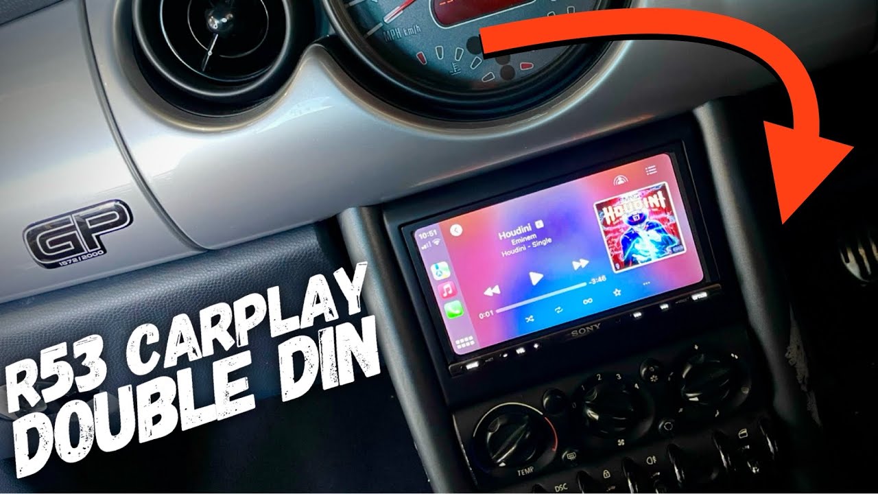 MINI R53 Fitting a double din carplay headunit install Orranje Double Din Surround R50 R52 2001-2006