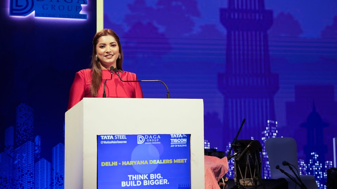Anchor Rimjhim hosting gala night awards for Tata steel and Tata Tiscon dealers and partners