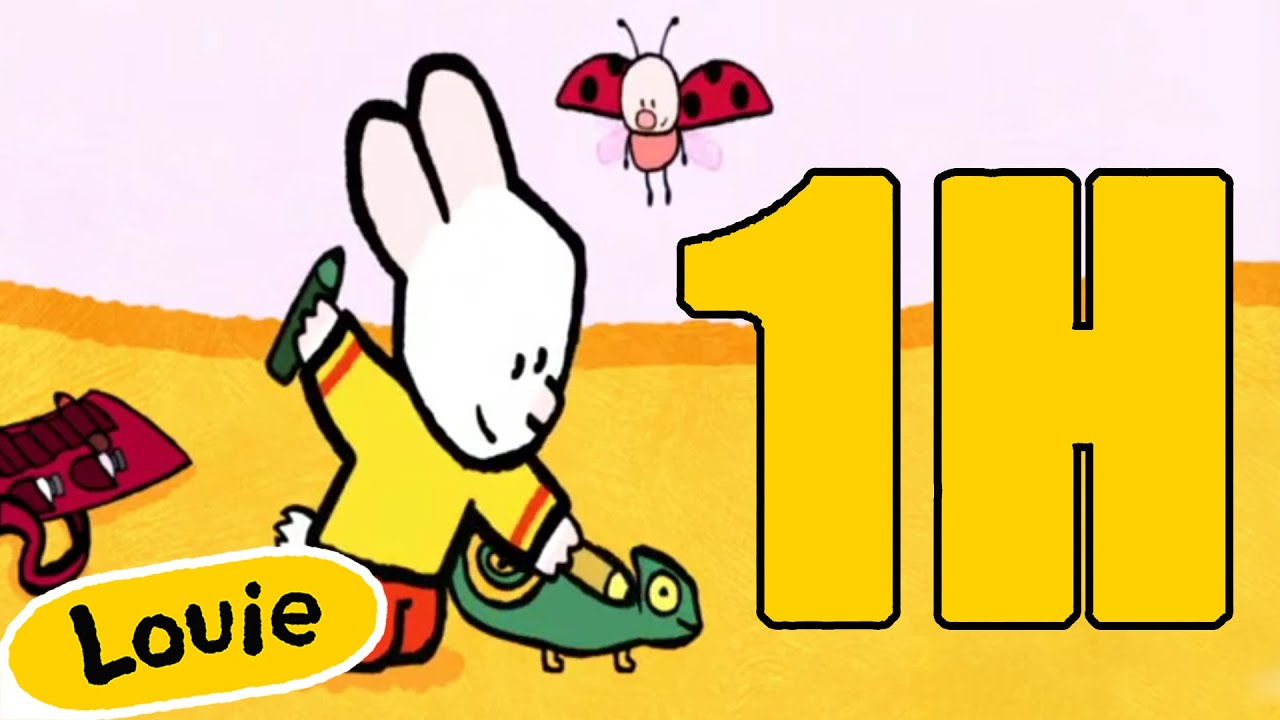 🐰🎨 LOUIE dibújame un CAMALEÓN 🦎  Recopilación de 1 Hora | Dibujos Para niños | Videos educativos