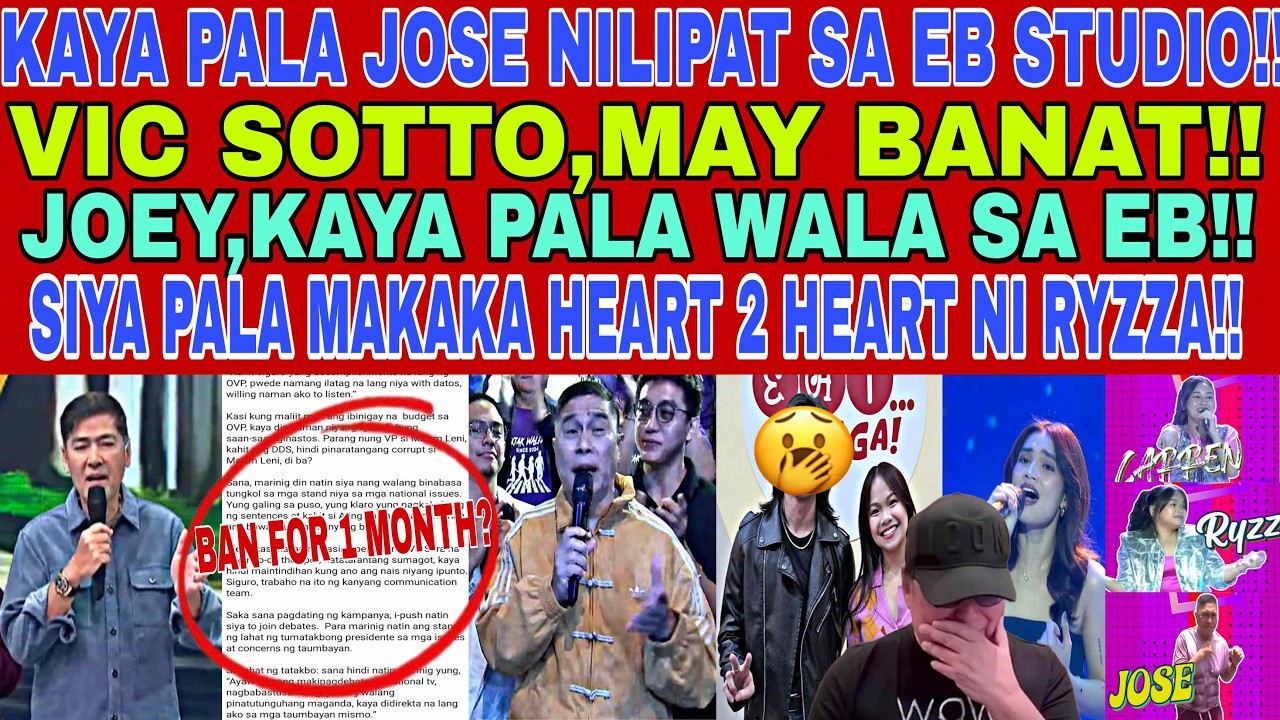 NAKU PO😭JOSE MANALO KAYA PALA NILAGAY SA EB STUDIO DAHIL DITO❗VIC SOTTO GULAT LAHAT SA 2 ANOUNCEMENT