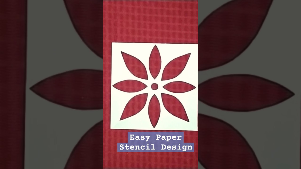 Easy Paper Stencil Design #papercutting #paperdesigns #stencil #rangoli #shortsviral #diy #trending