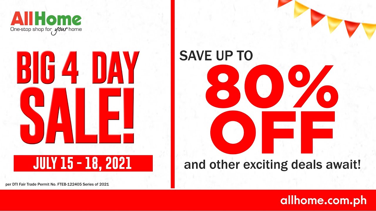 Big 4 Day Sale: July 15-18, 2021 | AllHome