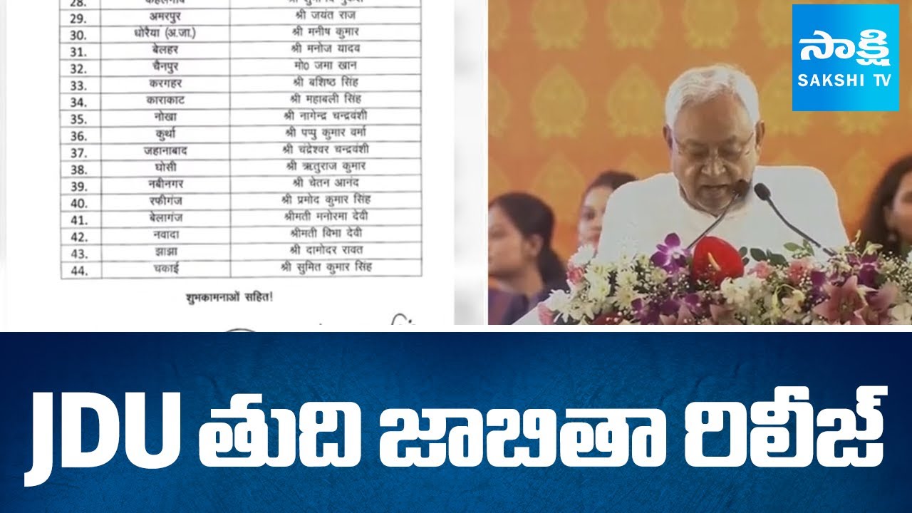 JDU తుది జాబితా రిలీజ్&zwnj;| JDU Final List Released For Bihar Elections 2025 | @SakshiTV
