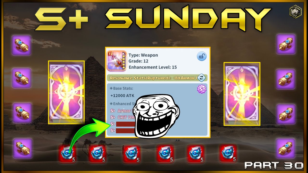 Pulling S+ Armor & S+ Heroes! 105 Advanced Recast Material! | S+ Sunday Ep. 30